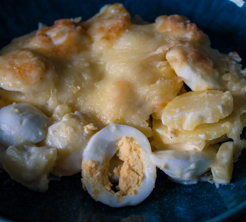 Kartoffel-Ei-Auflauf Nahaufnahme