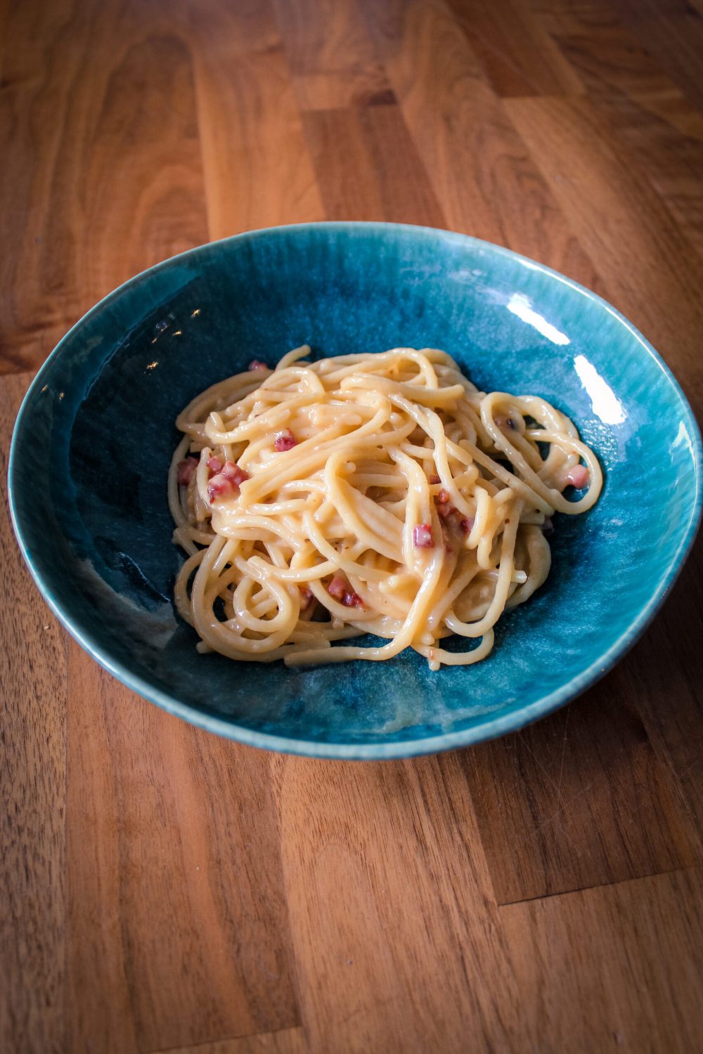 Spaghetti Carbonara hochkant